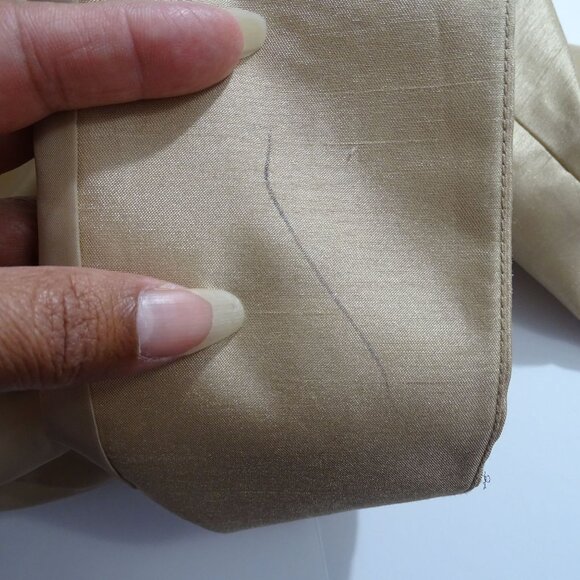 Vintage Le Suit 2 pc Gold Dress and Open Front Jacket Formal Women Size 12 FLAW - Picture 11 of 12